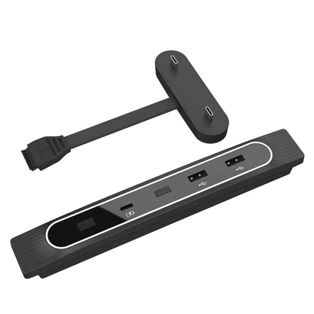 WZAUTO Hot Sale With Display Colorful Atmosphere Lights Fast Charging Central Control Expansion Dock USB Hub For Tesla Model 3/Y