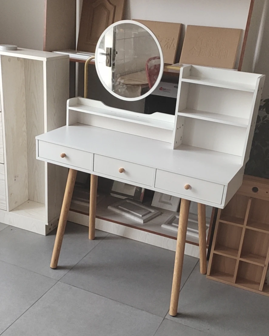 simple dressing table designs wooden white makeup vanity for livingroom