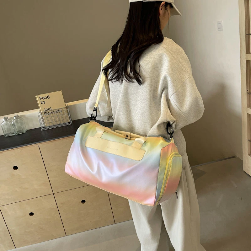 The new gradient large-capacity travel bag dry and wet separation storage bag independent shoe warehouse luggage bag