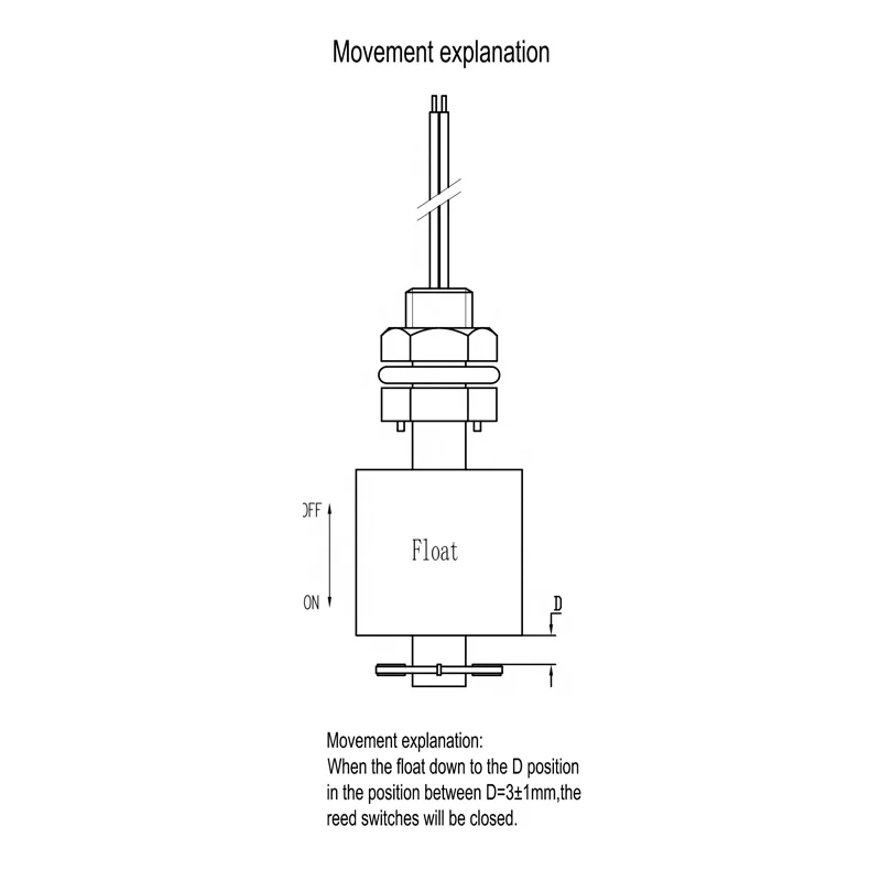 PP Magnetic Water Tank Water Level Float Switch for Submersible Water Pump