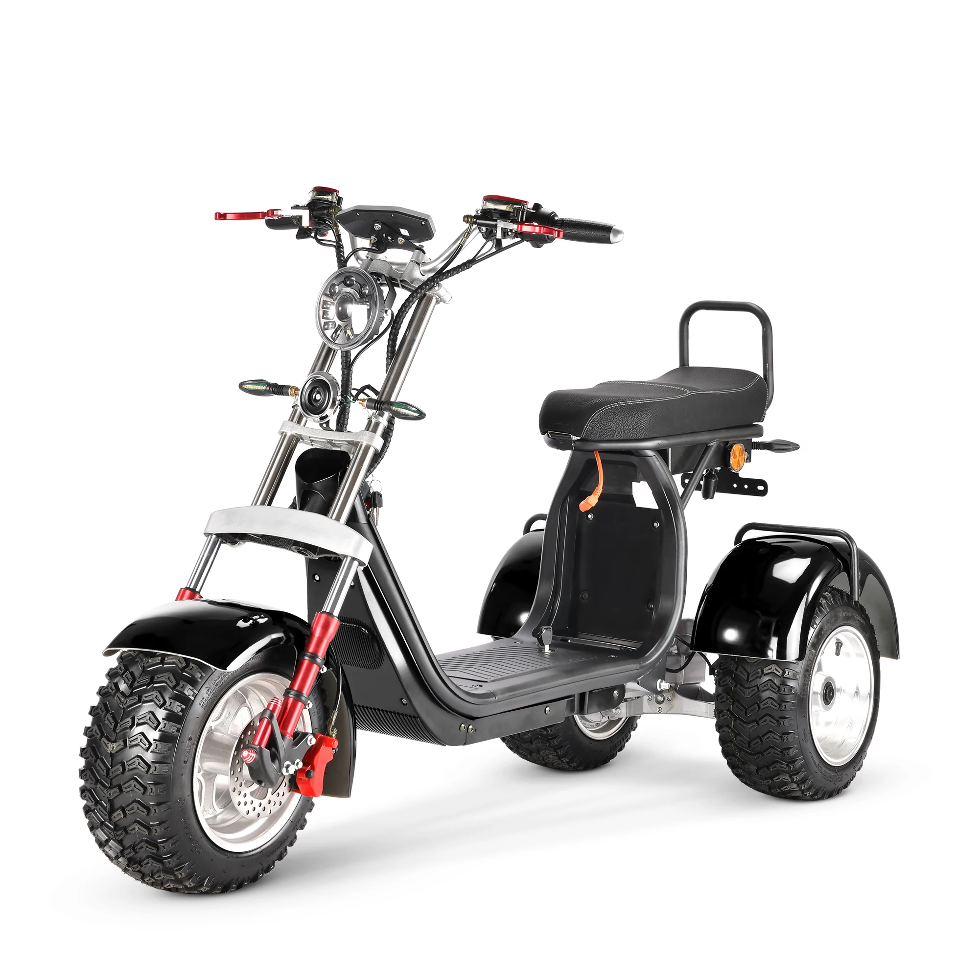 Citycoco with Front and Back Shock Absorber 10 Inch 1500W 60V 1000-2000W electric scooters 2 seats with fat tire cheap scooter