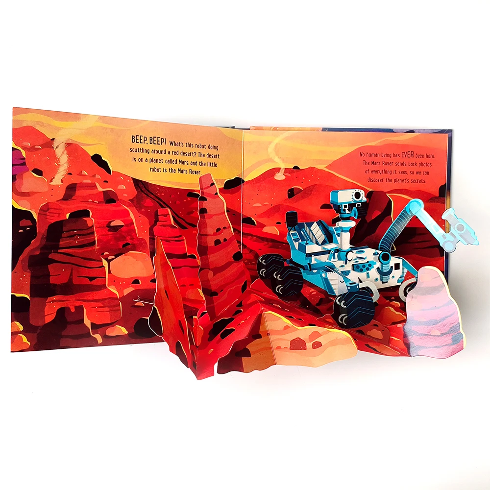 Книги сказок космический корабль 3d всплывающие сказочные книги для детей Мальчики и девочки игры перерабатываемая бумага печать