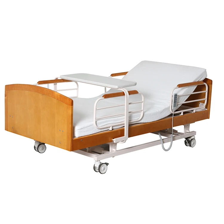 
2020 New Item wood material 3 function LINAK motor adjustable function home care nursing bed 