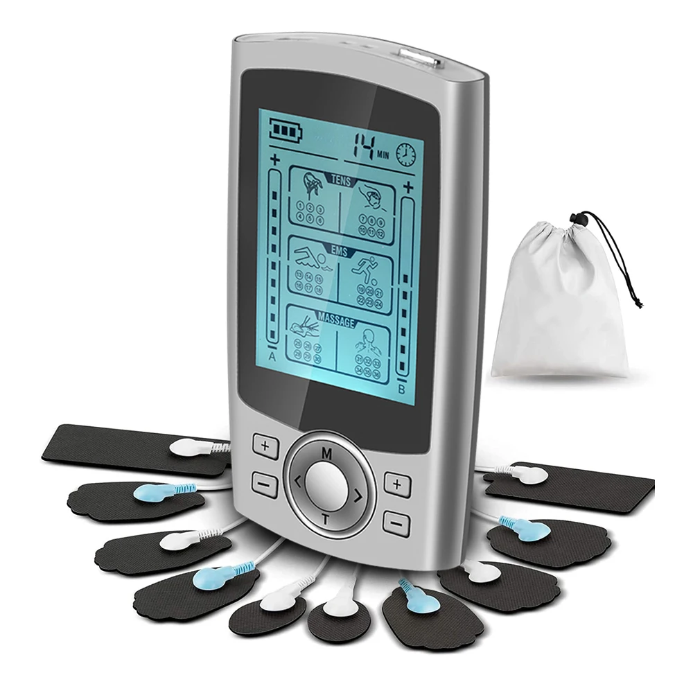 Intelligent Ems Tens Unit  2 Channel Body Massage Equipment Ultrasonic Combo Machine Masajeador Corporal Pulse Muscle Stimulator