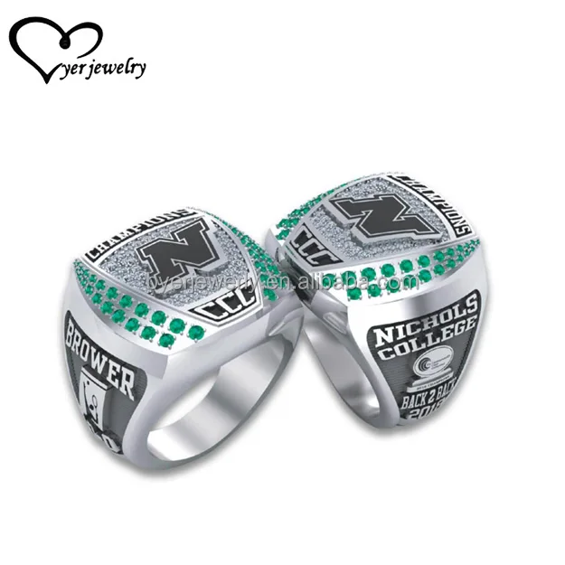 World football games sport jewelry custom national championship rings with the year engraved