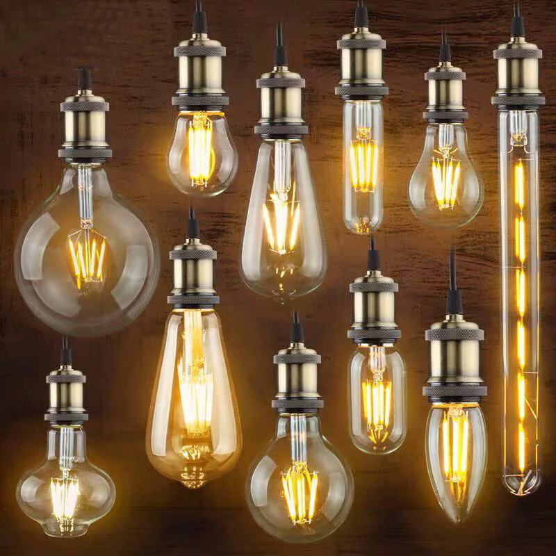 Vintage Clear Glass Light Bulb DC 24V Dali Loxone KNX PWM Dimmable Filament LED Bulb A60 G95 E27