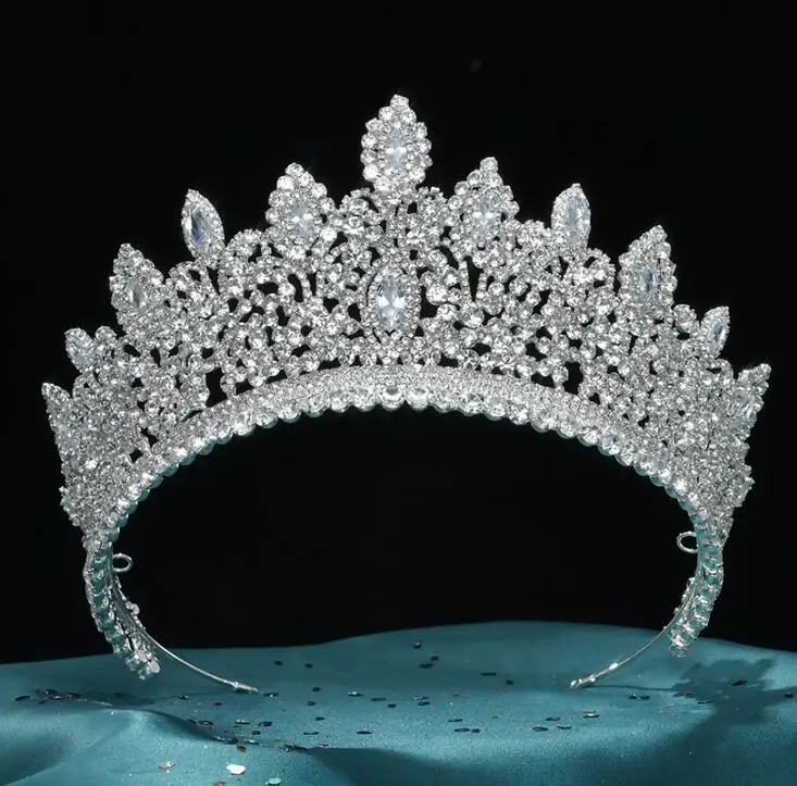 European Style Fashion Design Baroque Headband Niche Photo Studio Crystal Cheap Girls Personalized Large Pageant Tiaras Tiara