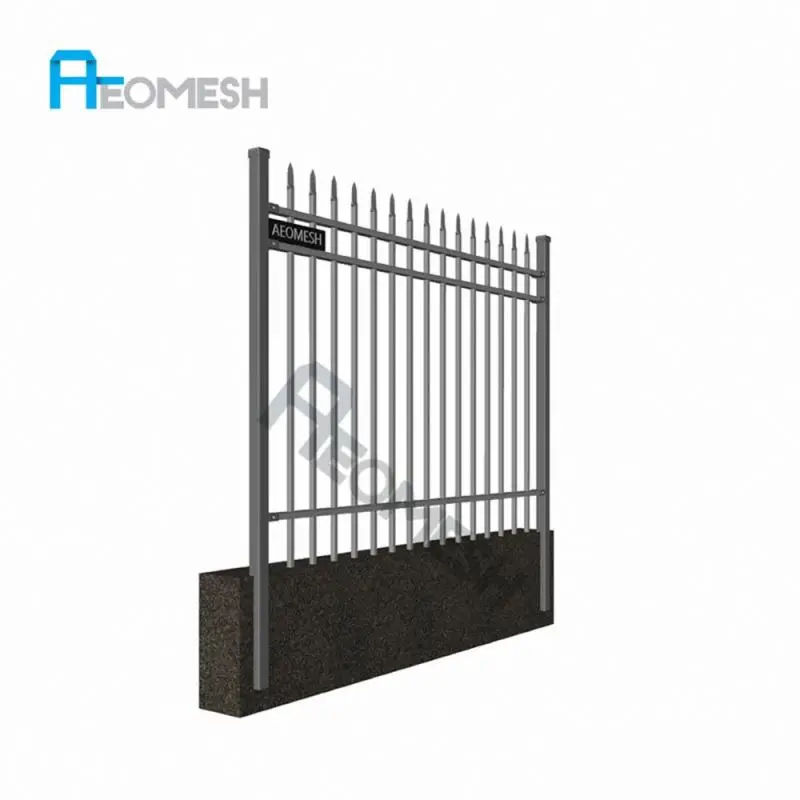 AEOMESH September EXPO Iron Steel Palisade Fence For Home and Garden Factory customization