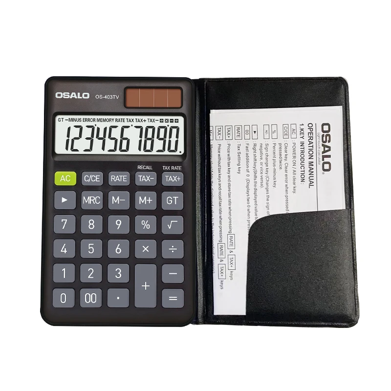 New arrival OS-403TV 10 digits pocket calculator with tax functions