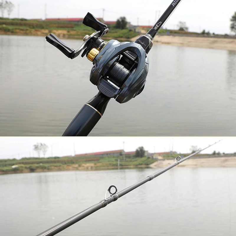 1.8m Fishing Rod Carbon Fiber Spinning Casting Lure Pole Bait Fishing Rod Pole