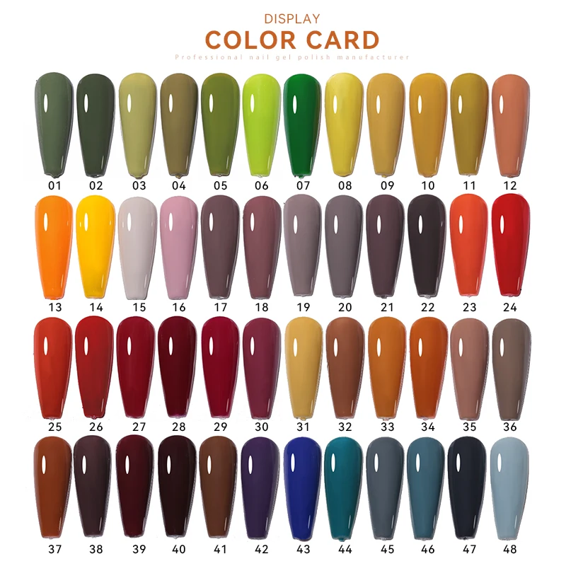 JTING Newest Arrival Fall Winter Season Nail Gel Polish Collection 48colors Set Box with Free Color Book OEM Free Samples Design
