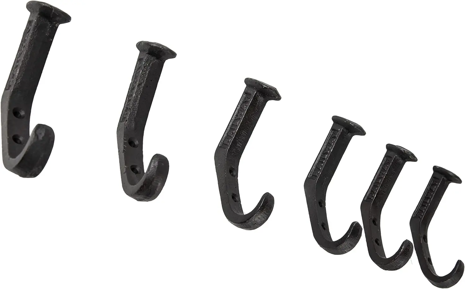 rustic cast iron wall mounted hanger hooks vintage heavy duty railroad spike hooks for hanging coat hat key bag