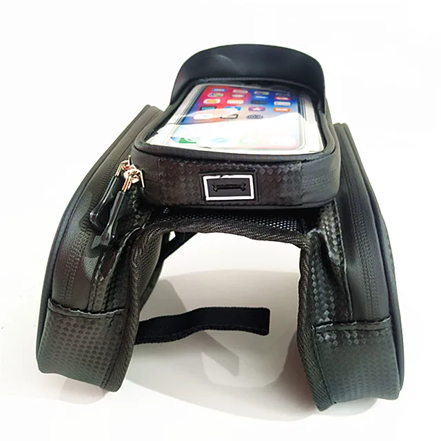 Bicycle Accessory Cycling Frame Bag Bike Front Tube Touch Screen Mount Bag For Cell Phone Bicycle Bags And Boxes