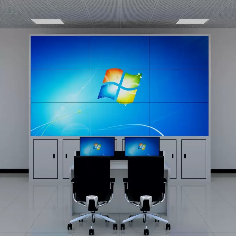 Indoor LCD Video Wall Screen Advertising Display Thin Bezel 4K HD 3x3 4x4 Panels Mulit Splicing Wall Mounted Screens