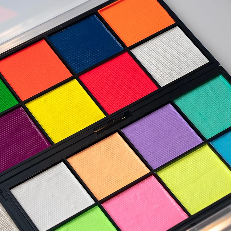 Halloween Art Body Painting Supplies Face Paint Palette Wet Matte Liquid Cake Eyeliner Color