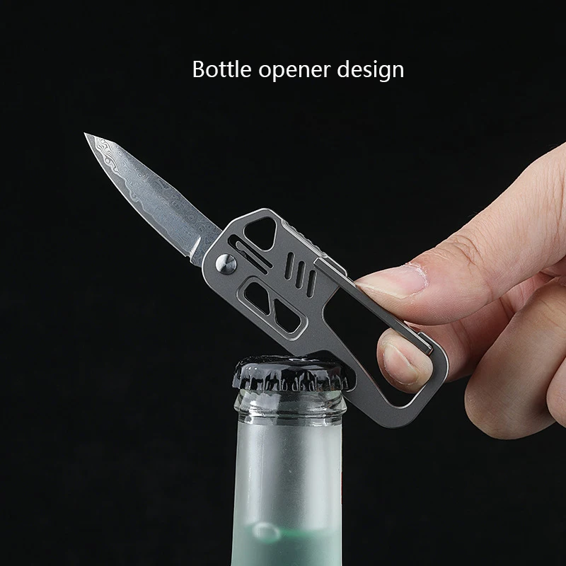 Car keychain simple high-end men's car keychain key chain mini portable key knife