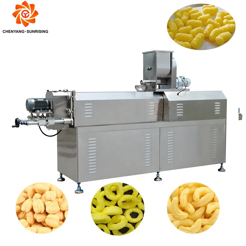 Factory price twin screw extruder puffed corn snack food machine