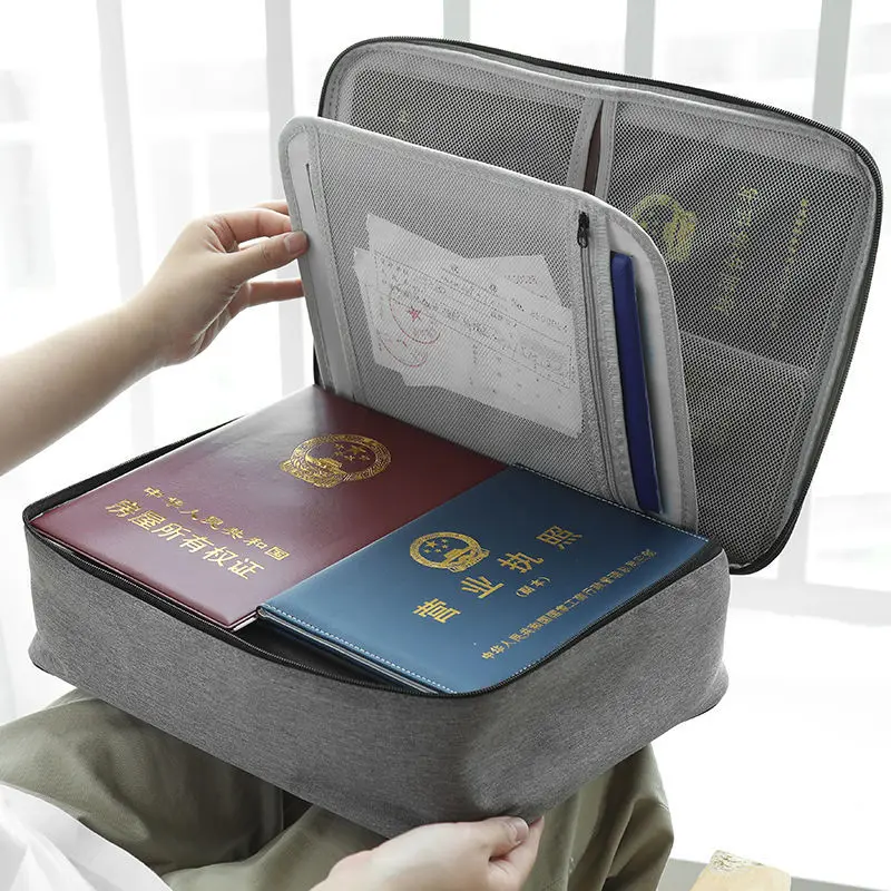 Water-proof Document Storage Bag Document Organizer Travel File Storage Passport Bag