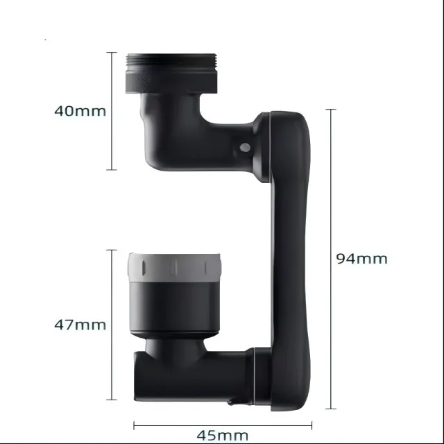 1080 Degree Rotating Kitchen Faucet Extender with Universal Splash Filter Modern Design Water Saving Function Aerator Nozzle
