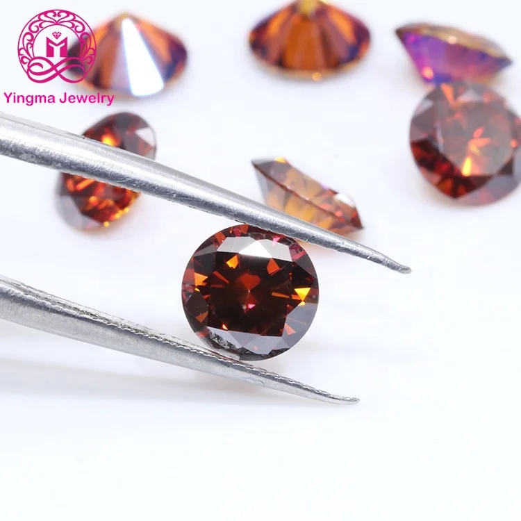 6.5mm wholesale lab grown moissanite stone 1ct red moissanite diamond price per carat for engagement ring earring jewelry