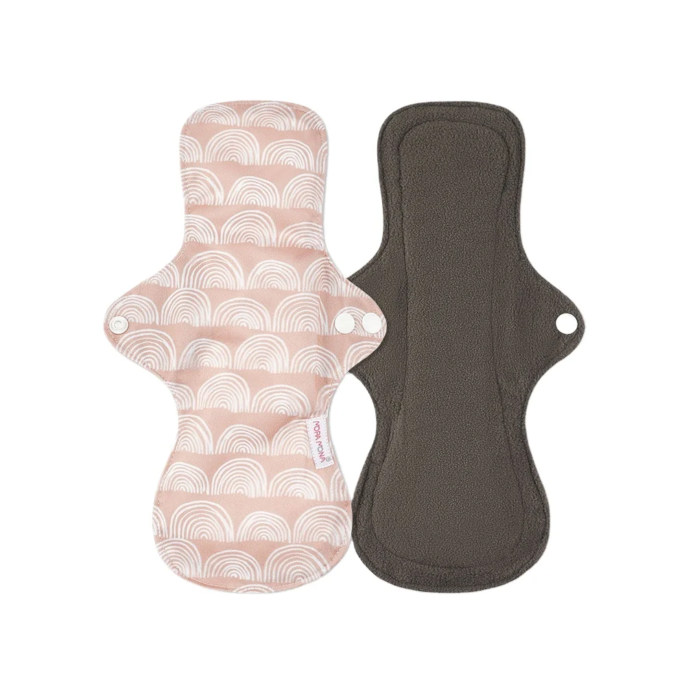 Moramona Washable Reusable sanitary Napkins Multicolor Bamboo Fiber Cloth Sanitary Pads For Women