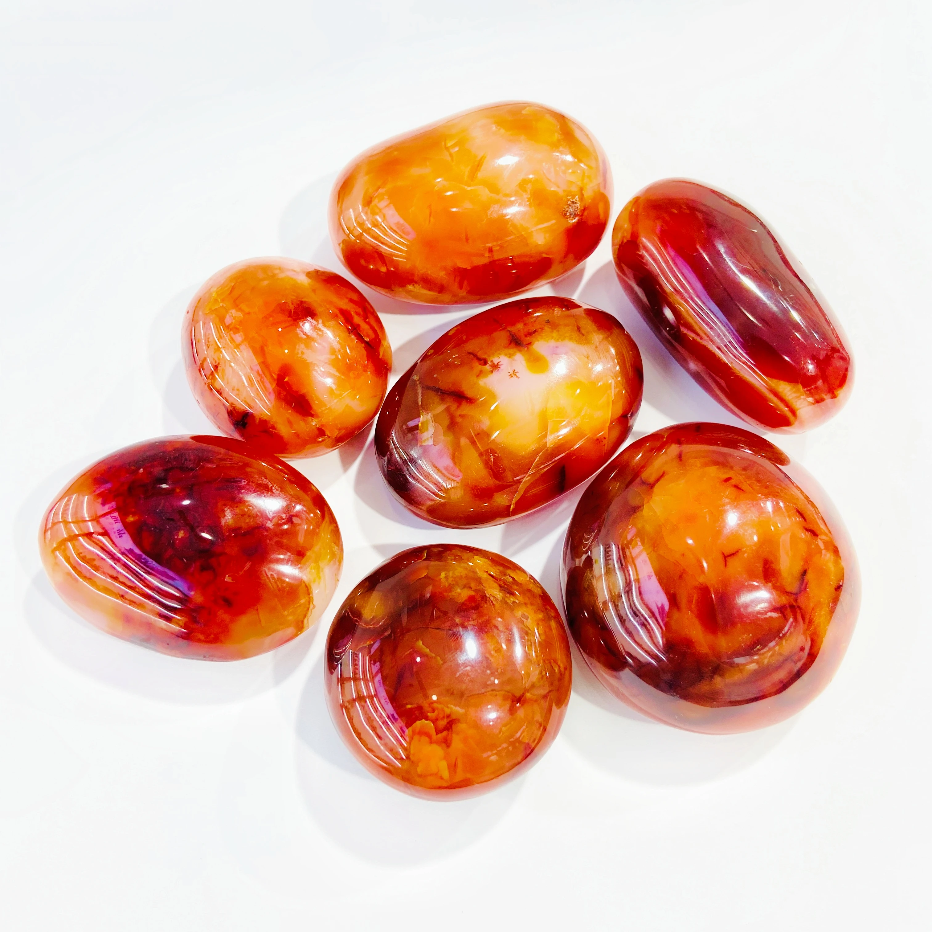 wholesale 2021 Polished  Pocket Stone Red Agate palm Crystal Sardonyx  Healing Stones For Landscaping  Chic Gifts