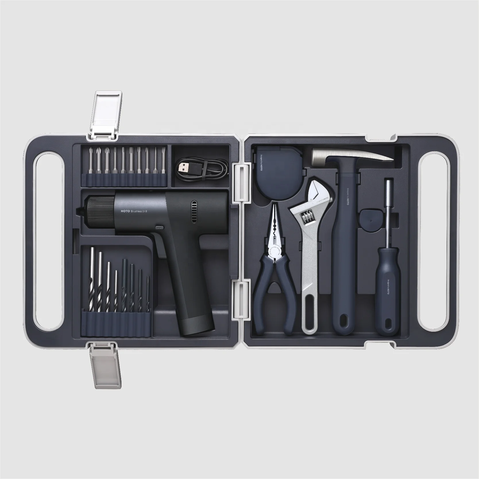 HOTO Wholesale 24 segment Commutator  Power Tools Parts Silver Custom brushless Motor Torque Power Drill Tools Set