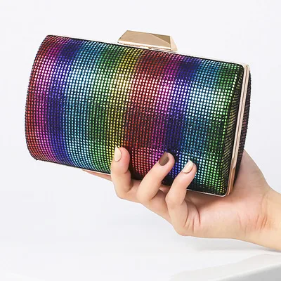 
2021 new all-match shoulder bag fashion party wedding bag temperament lady color clutch handbag evening bag for women 