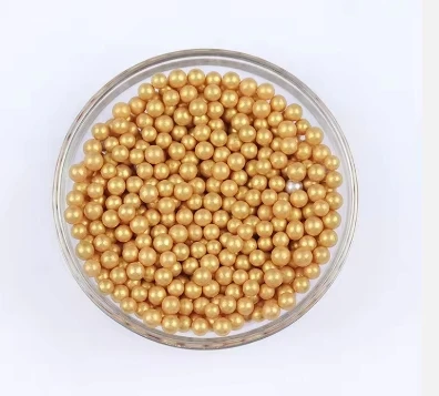 Hot Selling Golden Round Sugar Beads Donut Cake Decorations Sprinkles Edible Candy