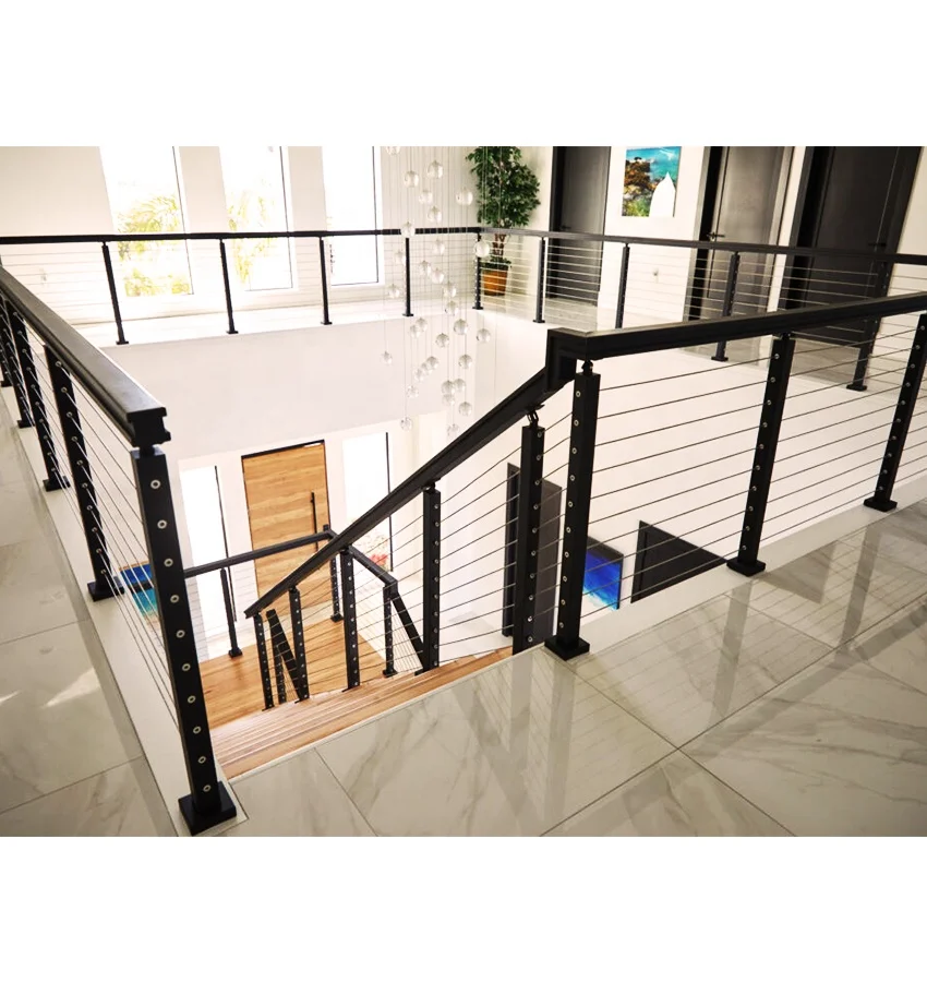 Best Selling Mono Stringer Staircase Design Steel Anti Slip Stair Tread Indoor Stairs Solid Wood Tread Straight Staircase