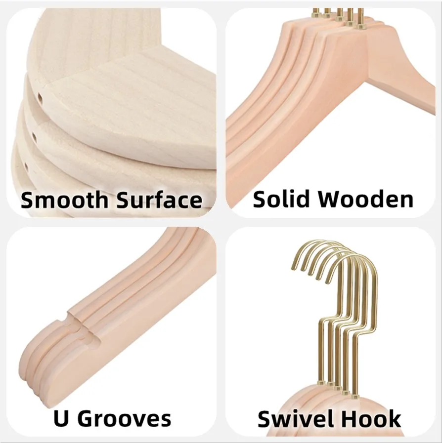 Wholesale Hot Sale Wood Men Dry Suit Cloth Coat Clothing Hanger Coat Hanger Wholesale Product Wooden Coat Hangers Garment Rack