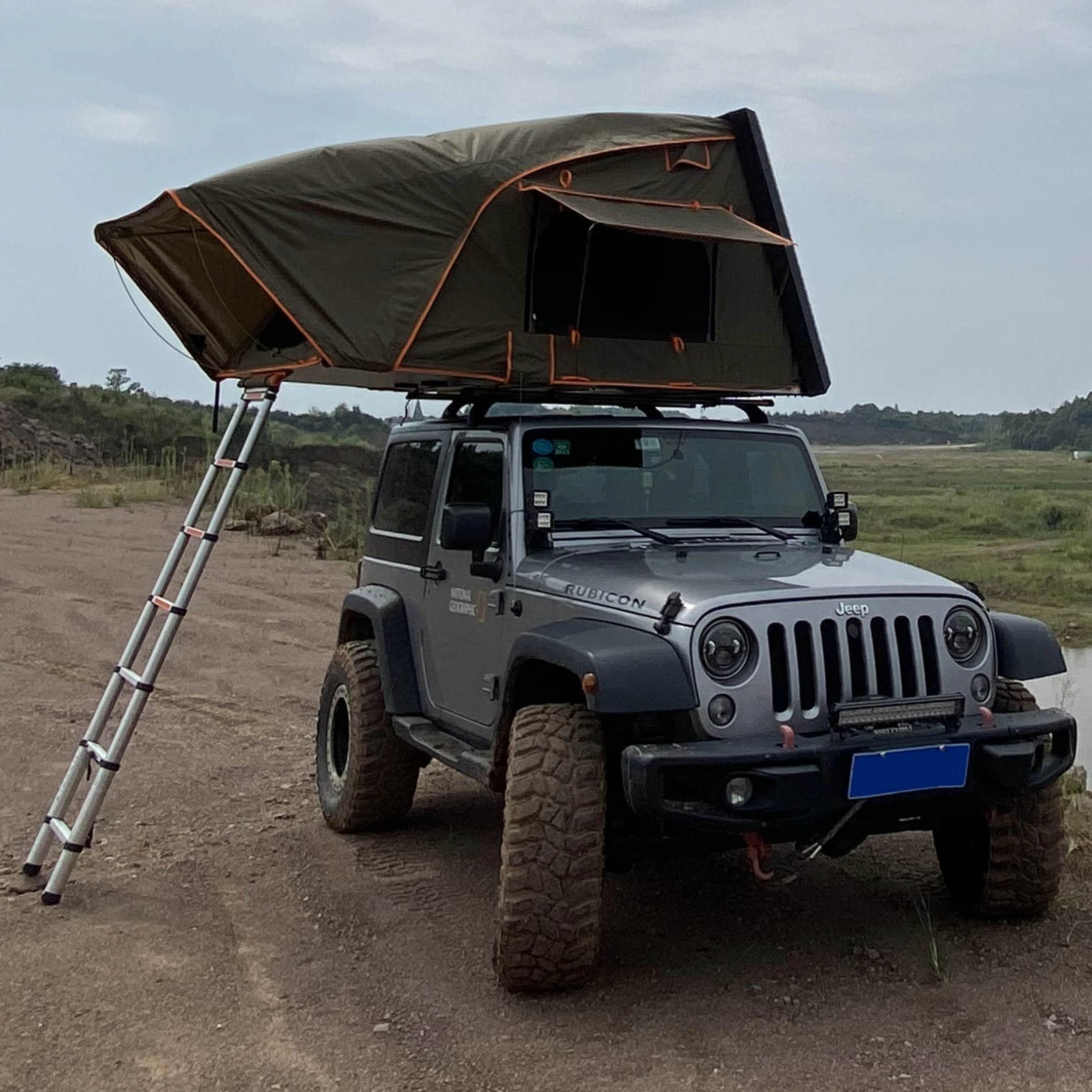 Hardshell Roof Top Tent Vehicle Side Awning Car Trailer Roof Top Tent Outdoors Overland Best Aluminum Canvas Modern One Bedroom