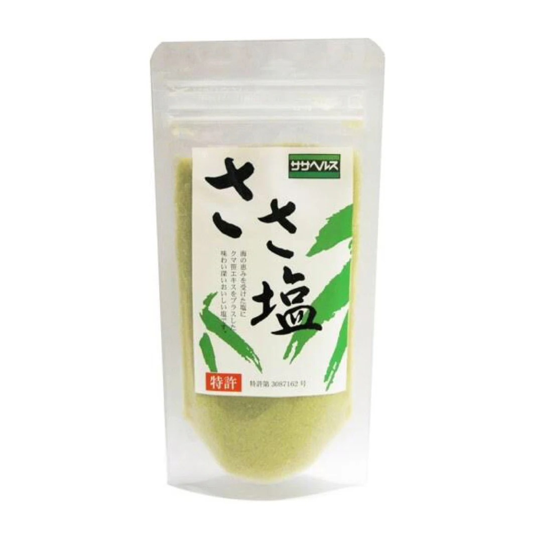 Sasa-Salt natural product bath salts in bag made in Japanese