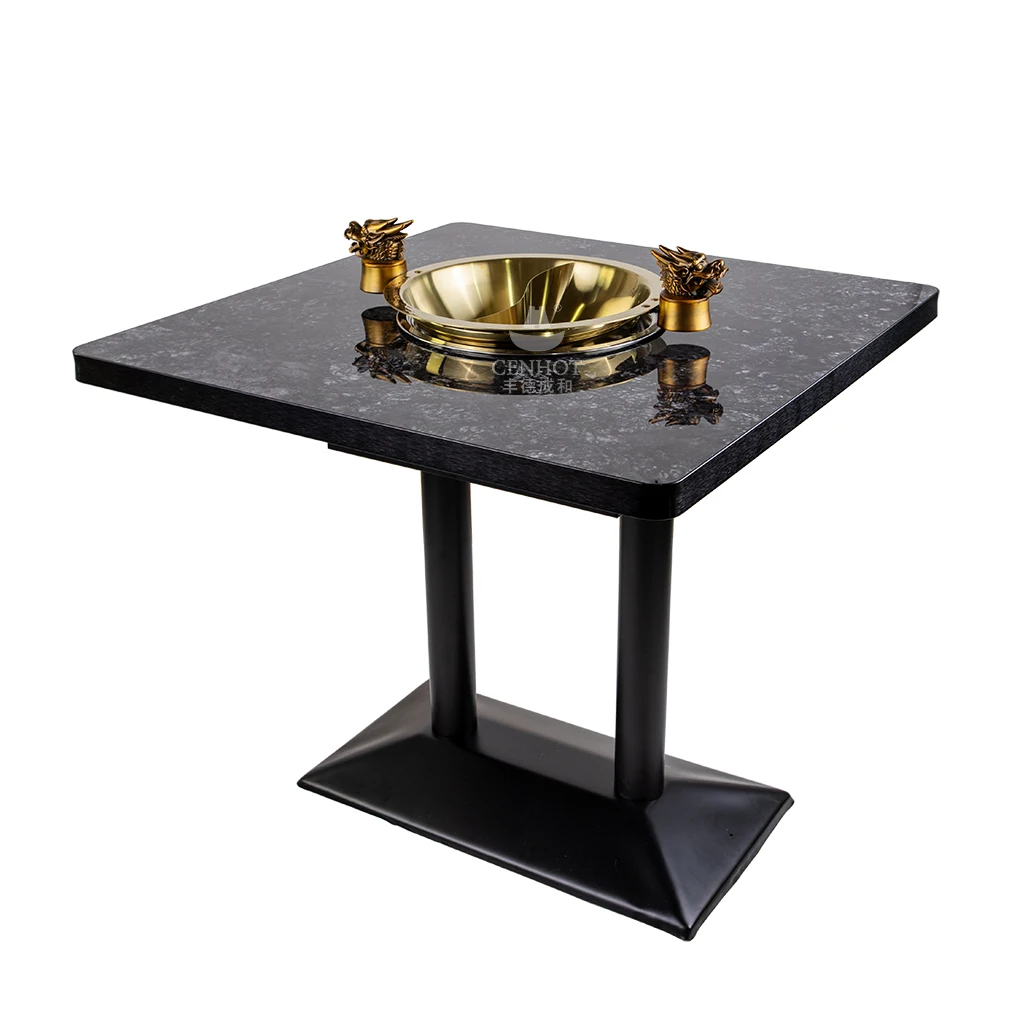 CENHOT Steamboat Table for Restaurant Hot Pot Table