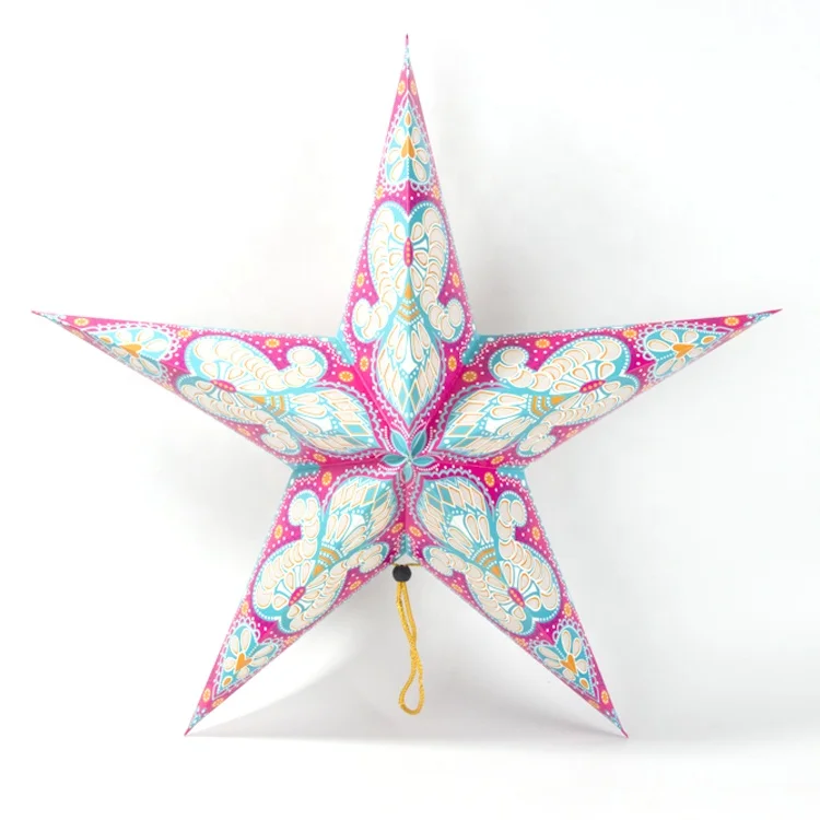 60cm custom colorful hanging ornament origami paper lanterns star