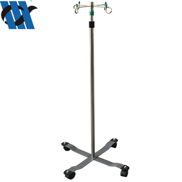 BDT224 Hospital Stainless Steel Mobile Iv Drip Stand For Medic