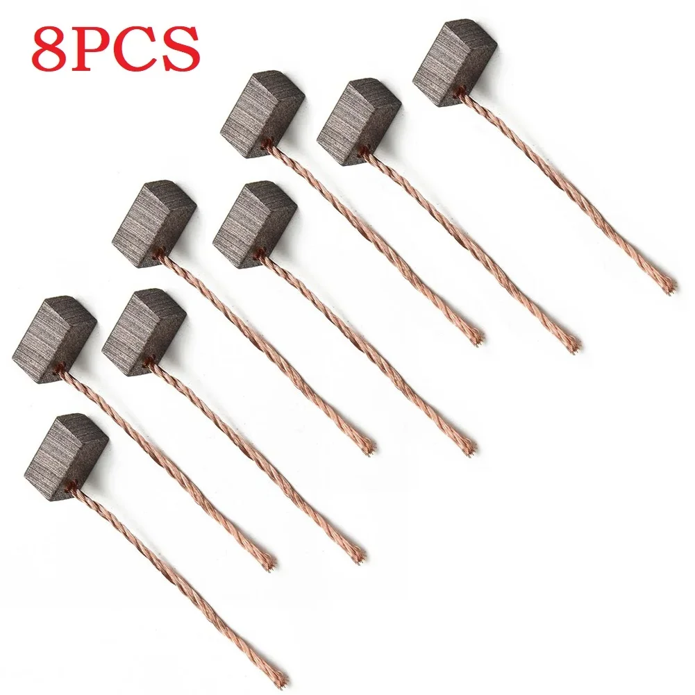 8pcs Carbon Brushes 6x6x10mm Blower Motor Fan Windshield Wiper Brush Power Tool