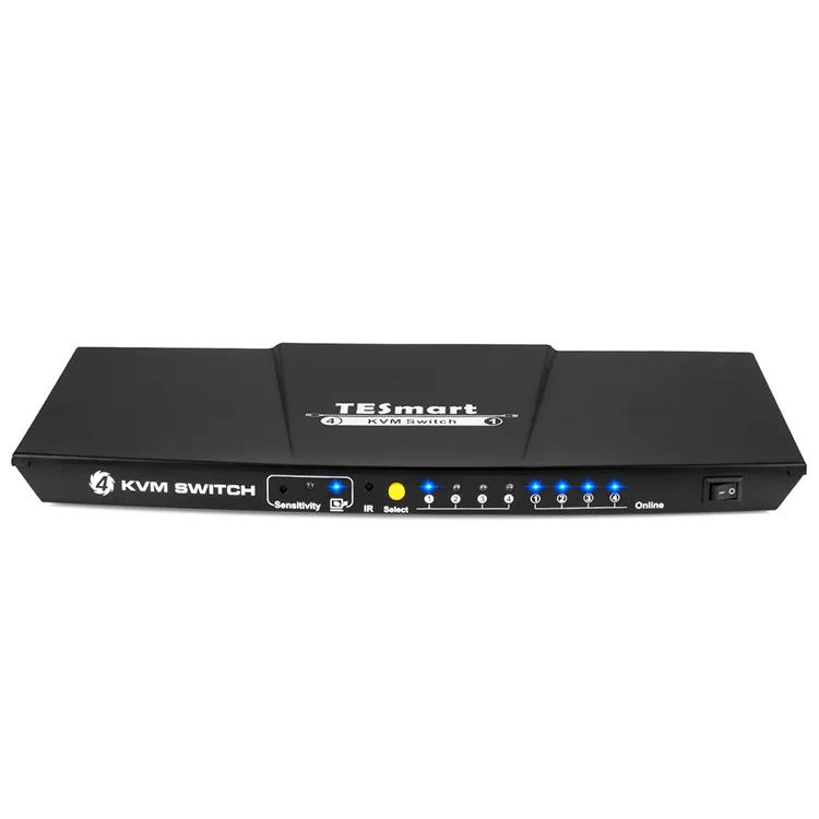 TESmart 4K Video Switcher IR Remote Control USB2.0 Hub 4 port hdmi kvm switch