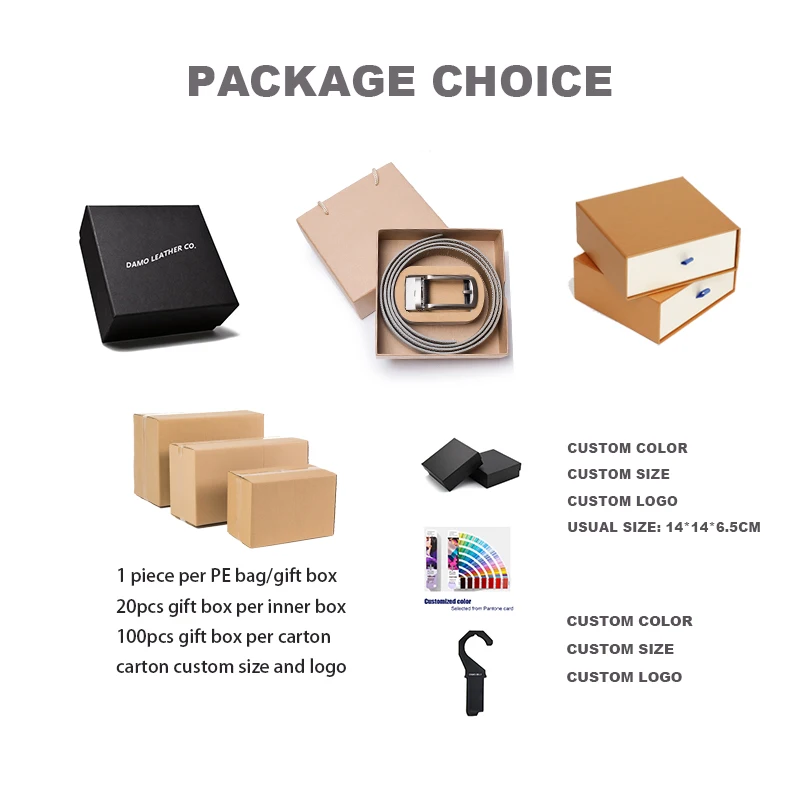 Athosline Custom Genuine Real Cowhide Leather Click Belt 35mm Width with Alloy Buckle Custom Logo