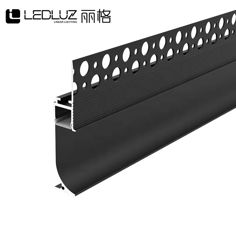 Good Quality Drywall Plaster Aluminum LED Profile for Toe Tick Line Extrusion Aluminum Profile with Flange in Gypsum Use