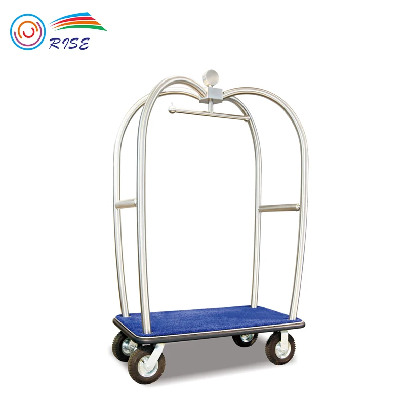 Hotel 304 Stainless Steel Baggage Trolley Lobby Luggage Carrier