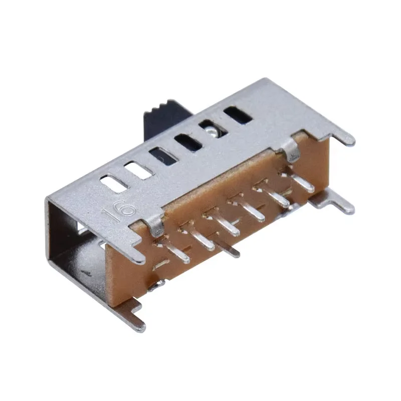 Вертикальный например 7-контактный слайд-переключатель с четырьмя позиционируемыми штифтами SS16F03 настраиваемая высота ручки переключателя