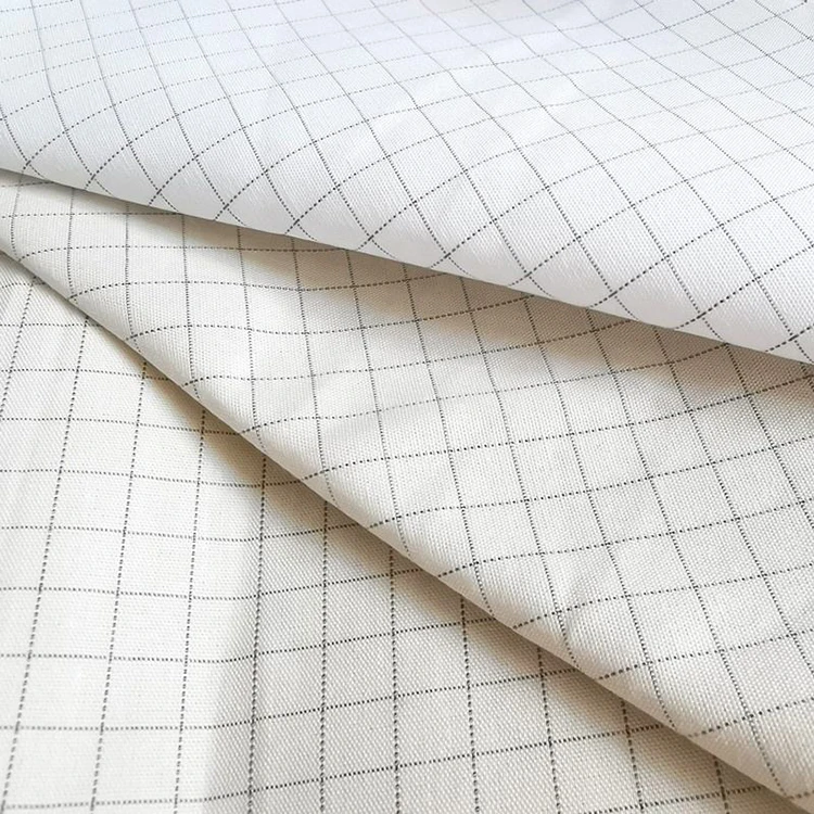 Anti-static Wide Width Yarn Dyed Conductive Earthing Sheet Cotton Silver Fabric For Grounding Bed Sheet