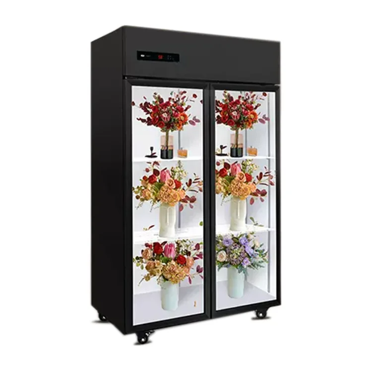 Flower Display Fridge Fresh Flower Display Cooler Glass Door Refrigerators for Flower Shop
