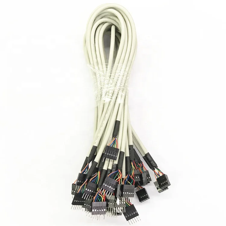 Medical instruments cable 2.54mm 6Pin/10pin futaba/dupont female/male connector with 28awg cable 500mm