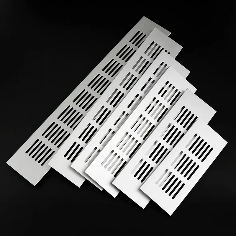 Custom Steel Aluminum Alloy Rectangular Cooling Breathable Mesh Grilles Air Vent Ventilation Grille For Wardrobe Shoe Cabinet