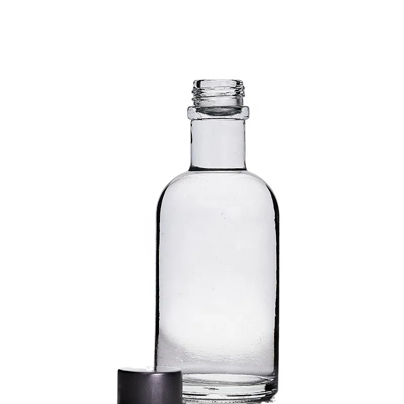 Trustworthy manufacturer 120ml crystal spirits bottle mini whisky glass bottle flavored vodka bottle