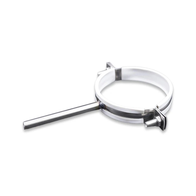 Stainless Steel Pipe clamp With short welded nail and Rubber PVC