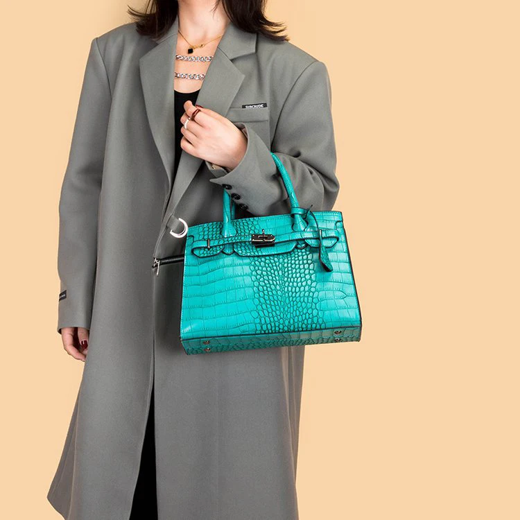 New fashion women hand Bag 2023 New Crocodile Pattern Platinum Large Capacity Shoulder Bag Multi piece Set Handbag