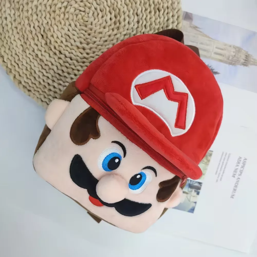 Wholesale Mario Bros Character Plush Bag Big Capacity Mario Figure Backpack Marios Backpack